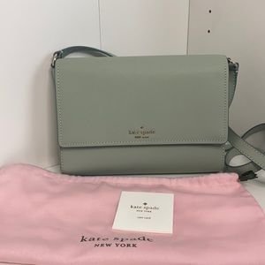 Kate Spade sea foam leather crossbody bag